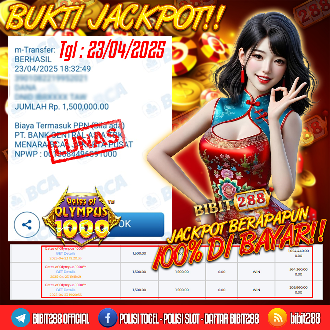 BUKTI JACKPOT LUNAS SLOT GATES OF OLYMPUS 1000 ID :p****us