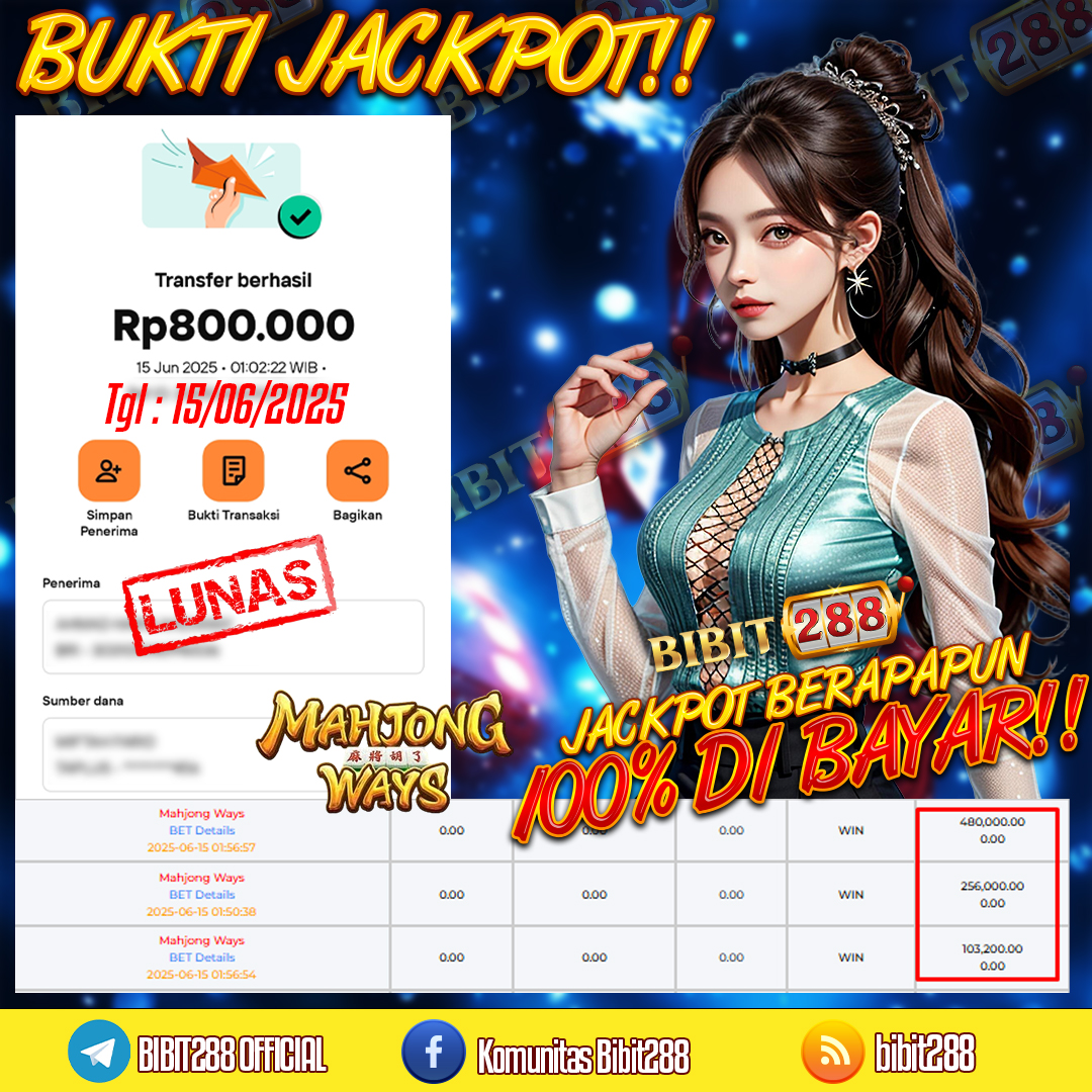 BUKTI JACKPOT LUNAS SLOT MAHJONG WAYS ID : bo****29