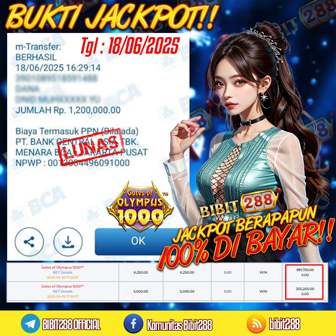 BUKTI JACKPOT LUNAS SLOT GATES OF OLYMPUS 1000 ID : ma****ol