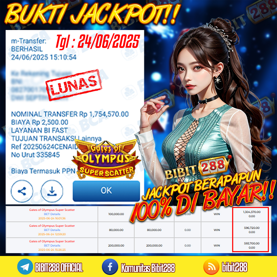 BUKTI JACKPOT LUNAS SLOT GATES OF OLYMPUS SUPER SCATTER ID : m******ng