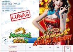 BUKTI JACKPOT SLOT MAHJONG WAYS ID : B*****AH