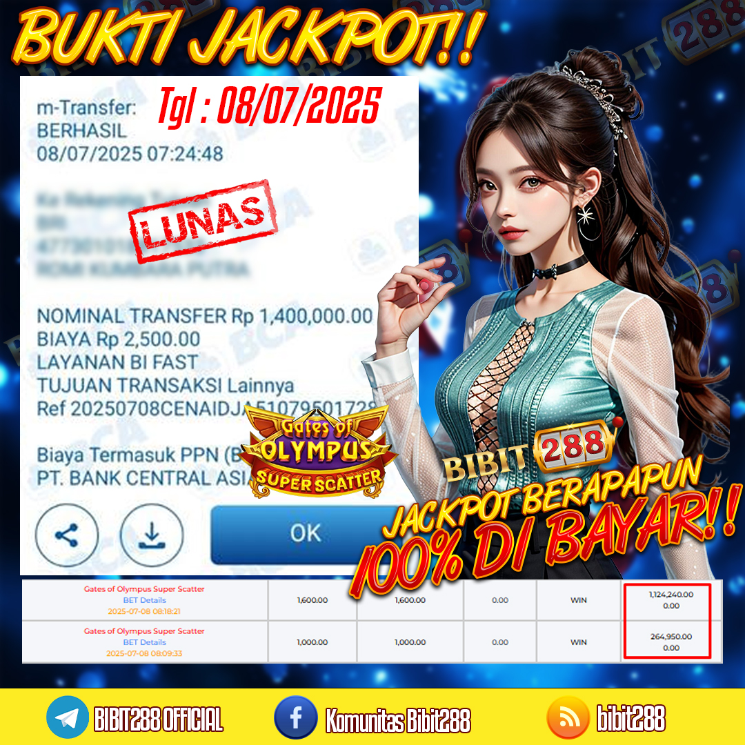 BUKTI JACKPOT LUNAS SLOT GATES OF OLYMPUS SUPER SCATTER ID : ar*******in